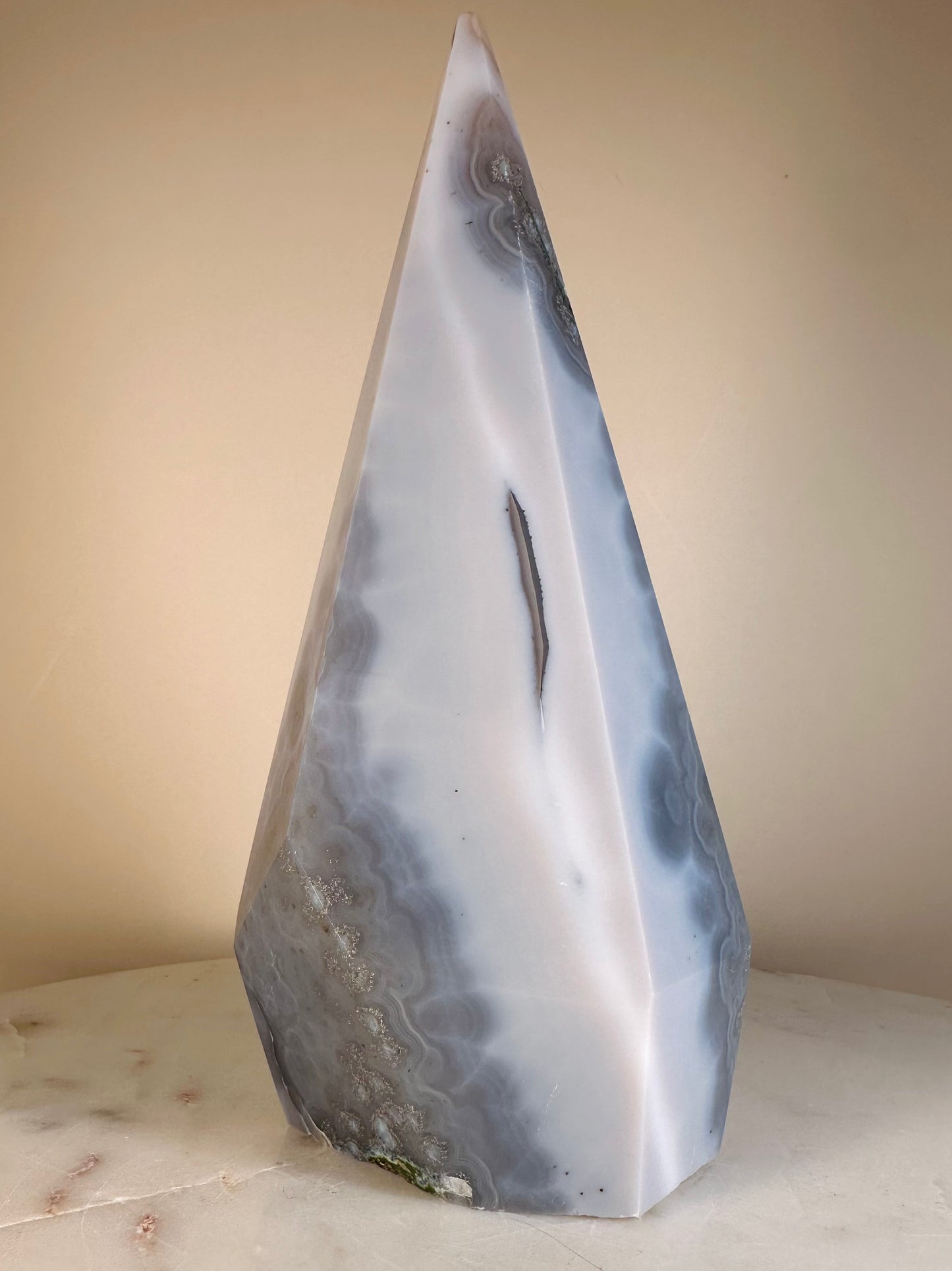 Druzy agaat punt toren - 22009