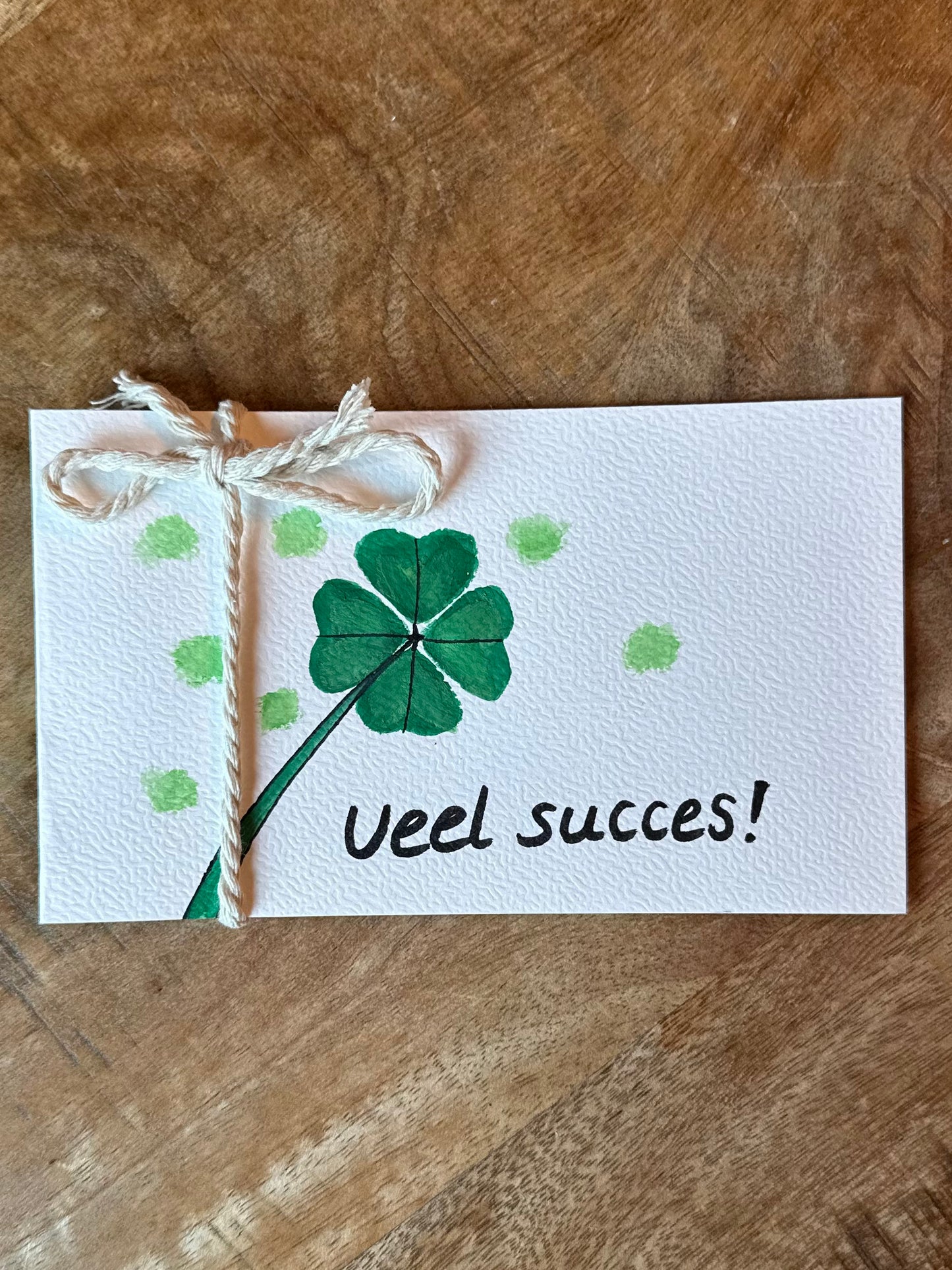 Veel succes kaartje