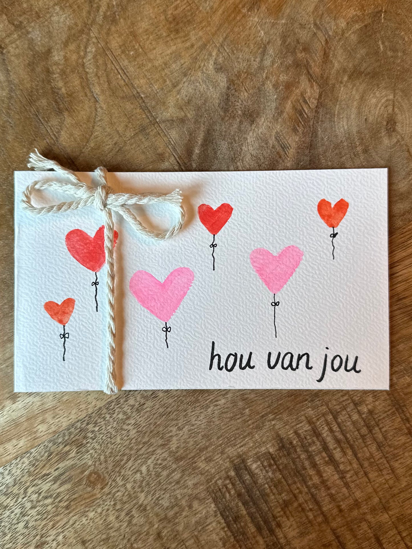 Hou van jou kaartje