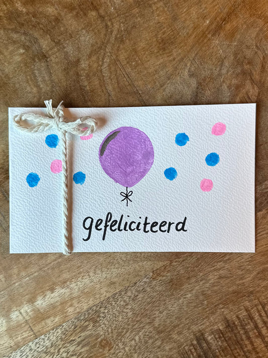 Gefeliciteerd kaartje