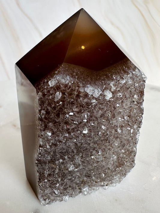 Druzy agaat punt toren - 22001