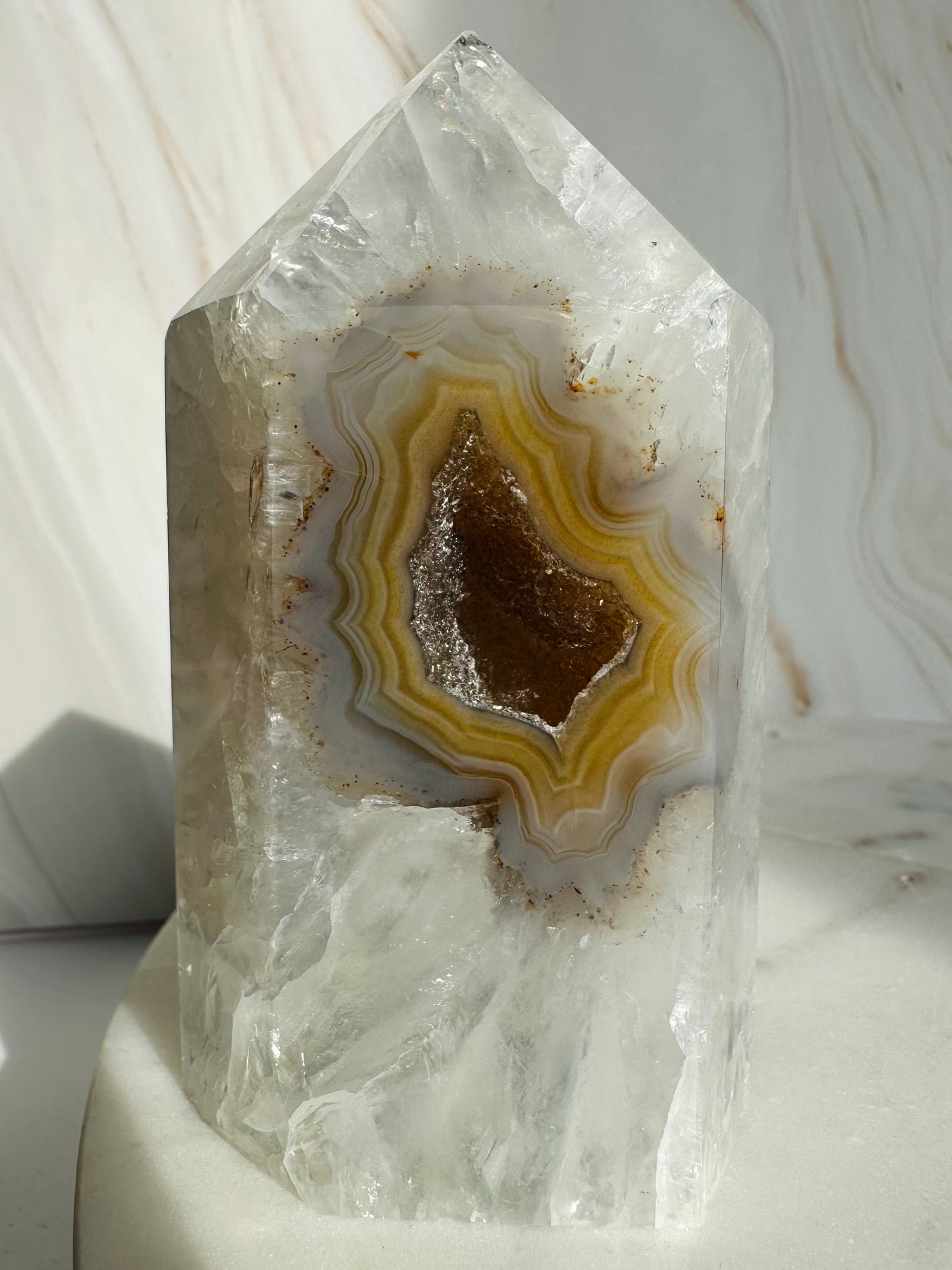 Druzy agaat punt toren - 22004