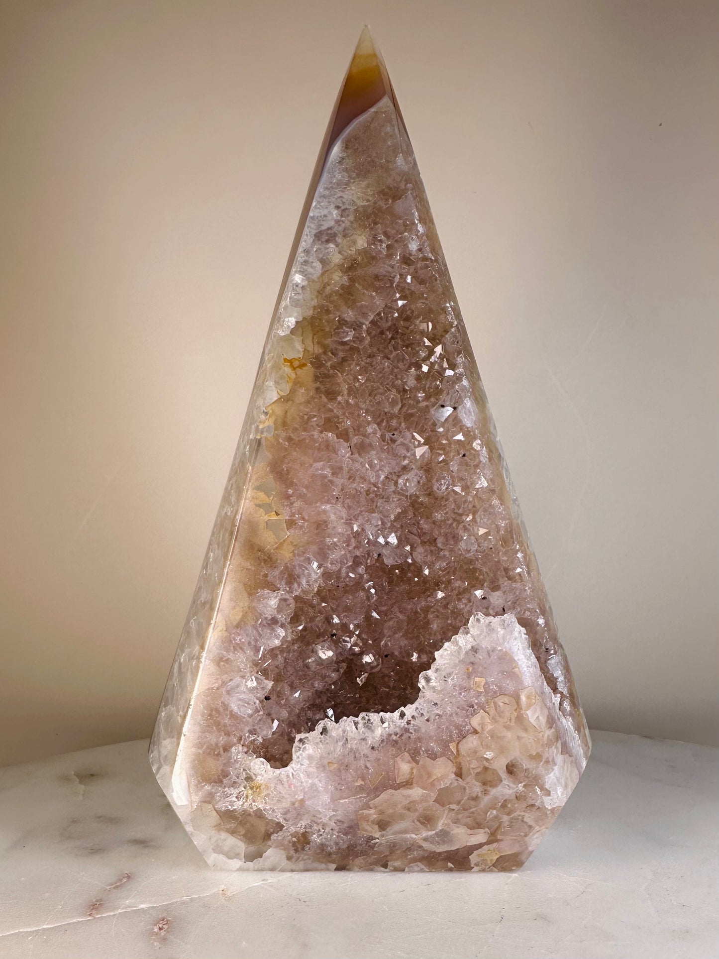 Druzy agaat punt toren - 22011