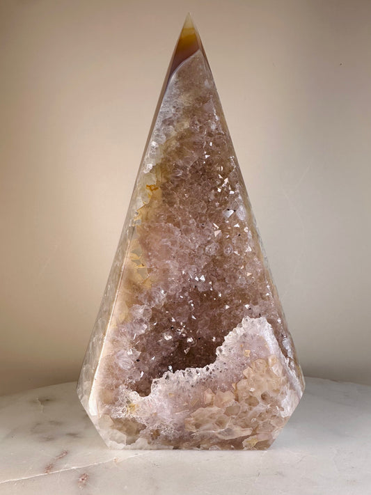 Druzy agaat punt toren - 22011