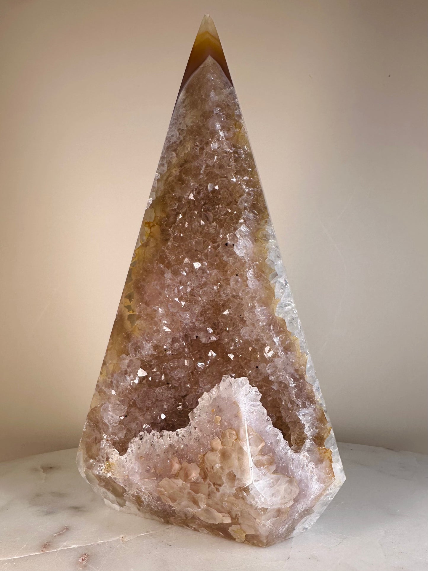 Druzy agaat punt toren - 22011