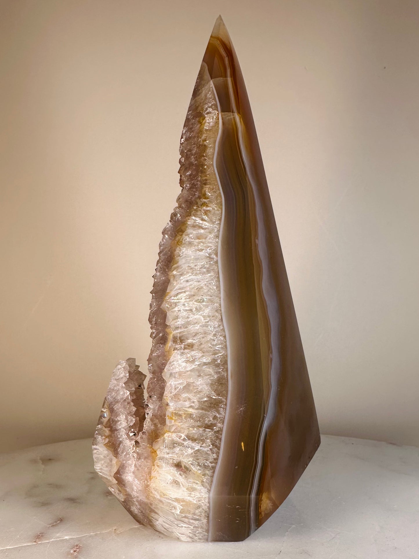 Druzy agaat punt toren - 22011