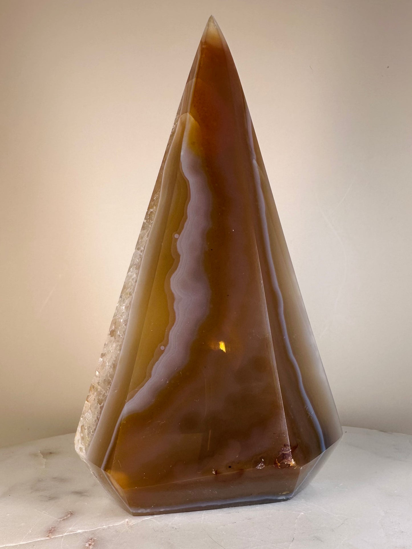 Druzy agaat punt toren - 22011
