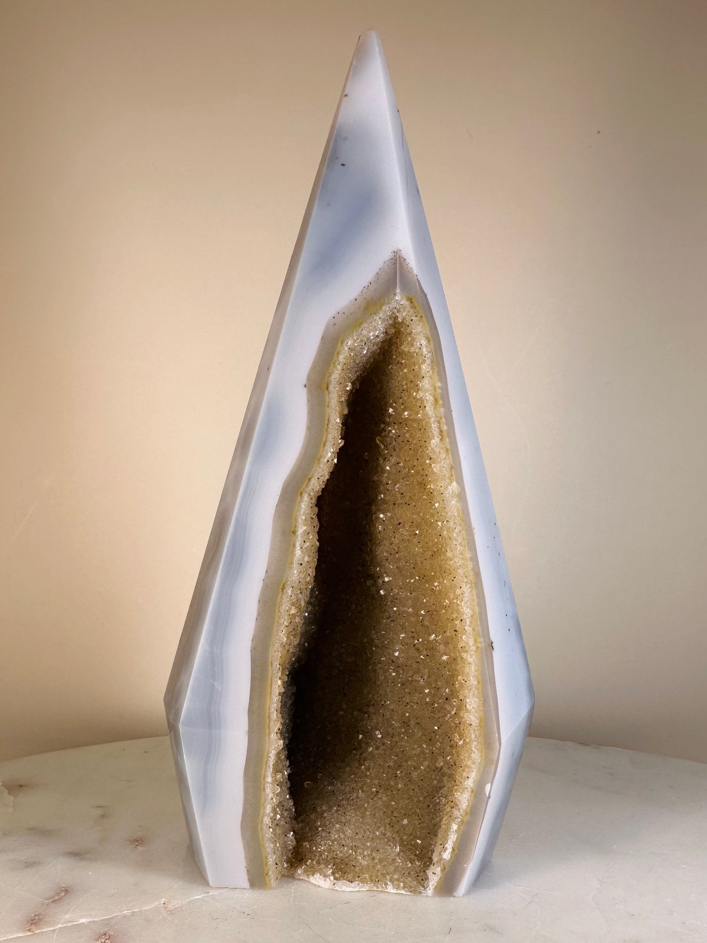 Druzy agaat punt toren - 22009