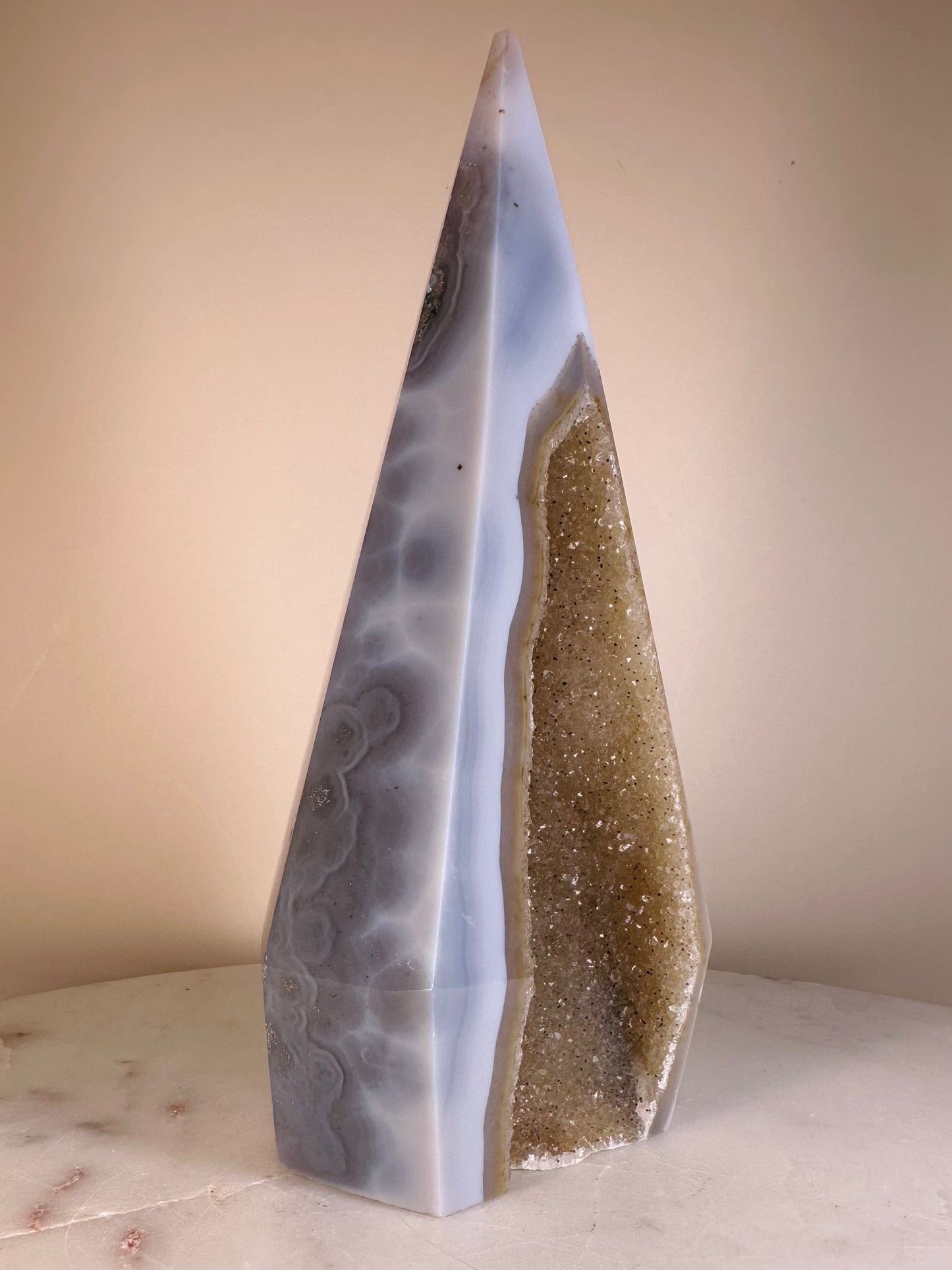 Druzy agaat punt toren - 22009