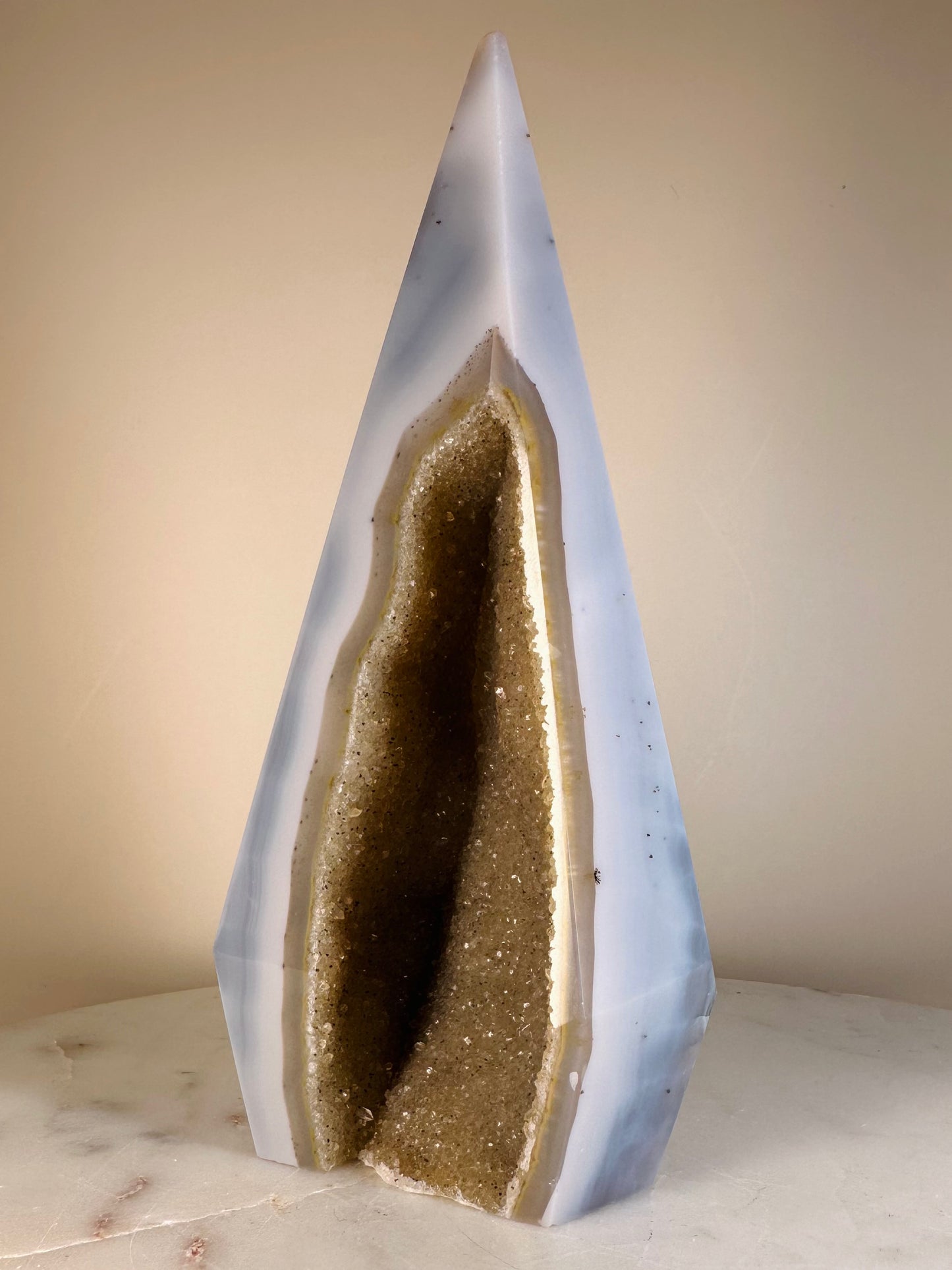 Druzy agaat punt toren - 22009