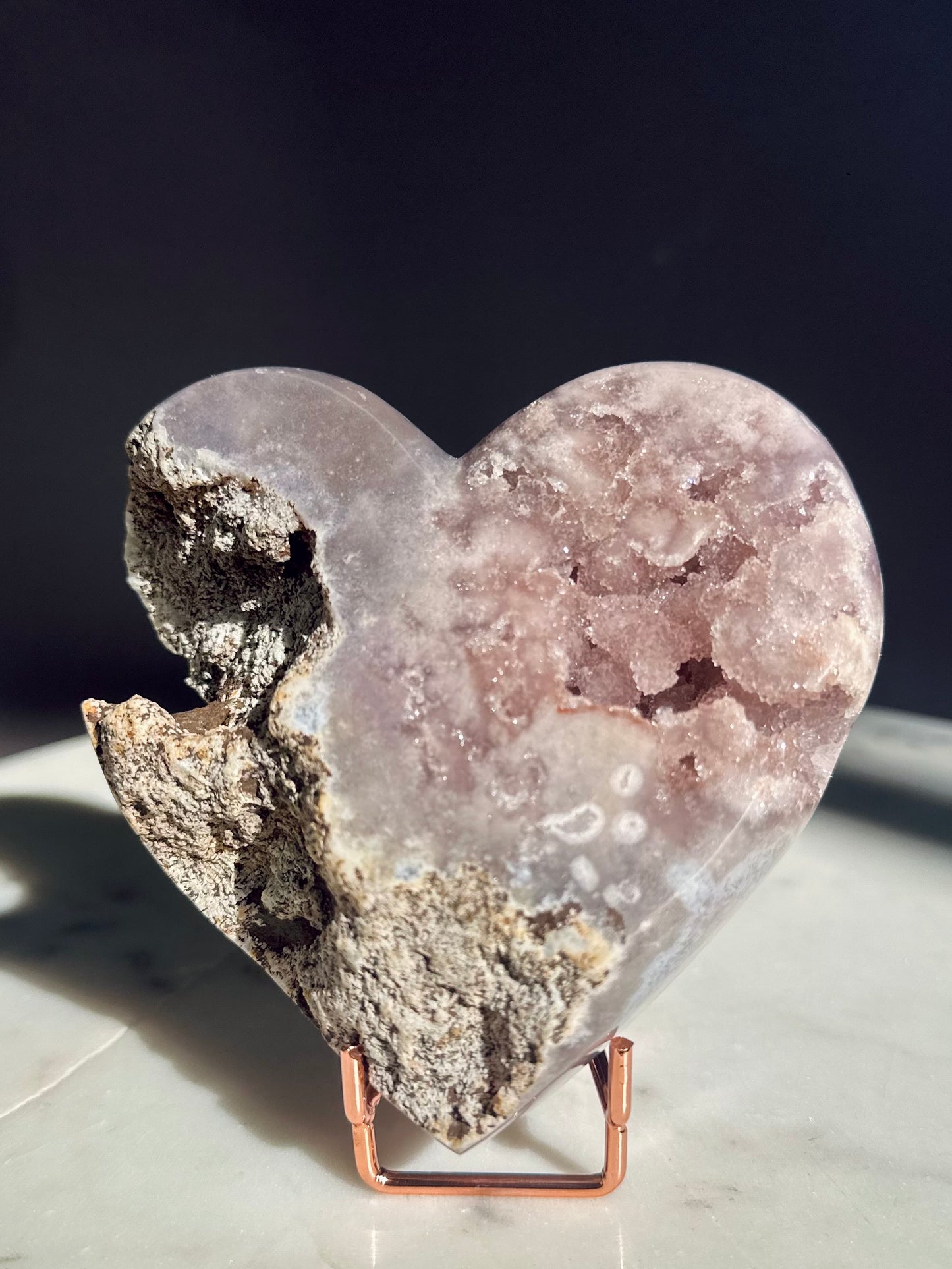 Roze amethist hart - 27001