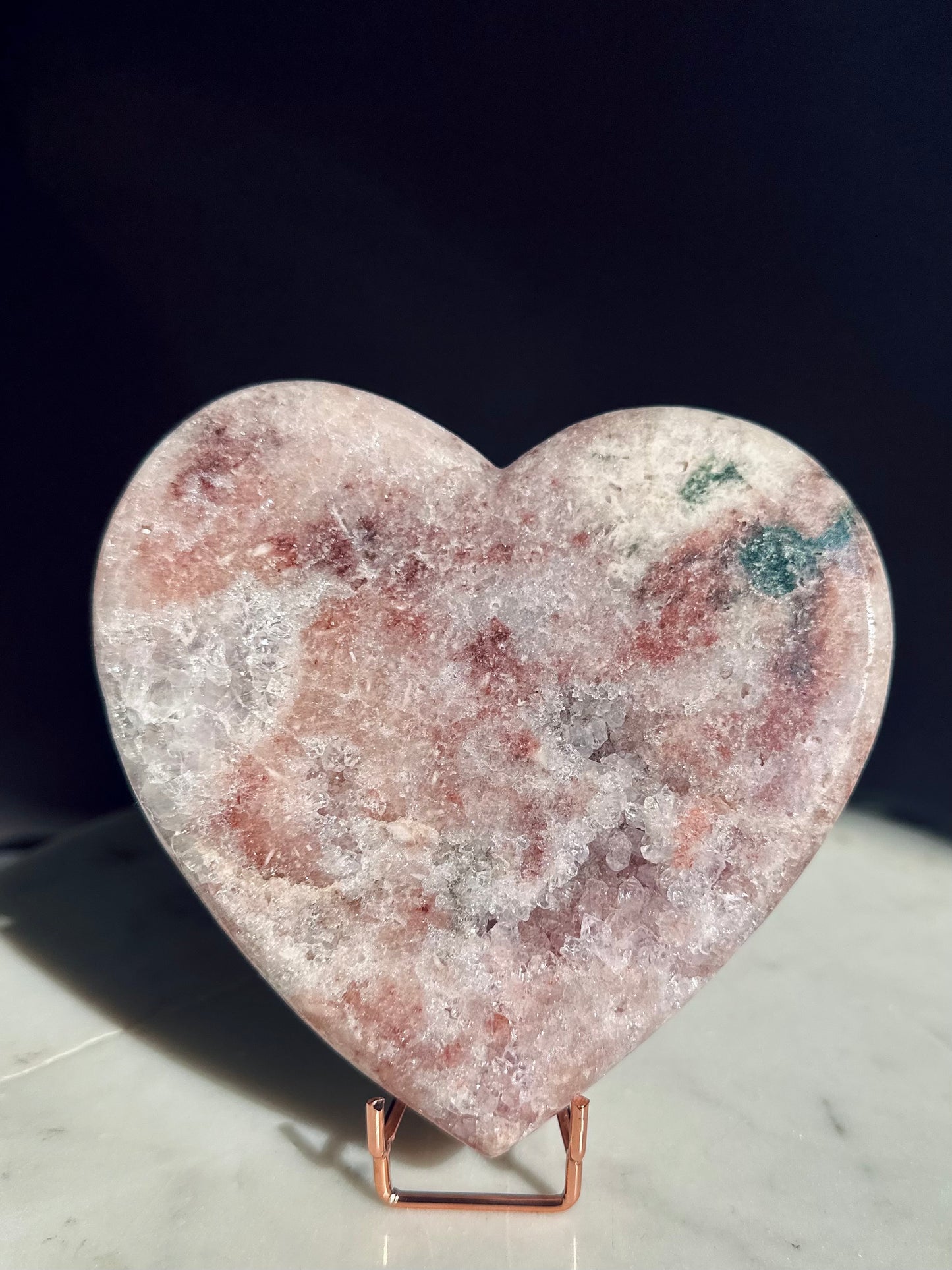 Roze amethist hart - 27002