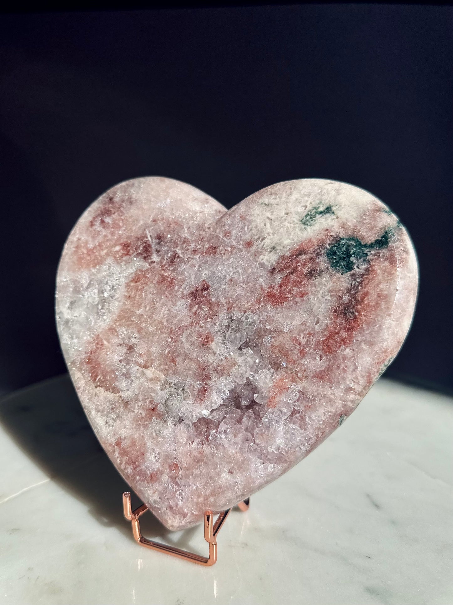Roze amethist hart - 27002