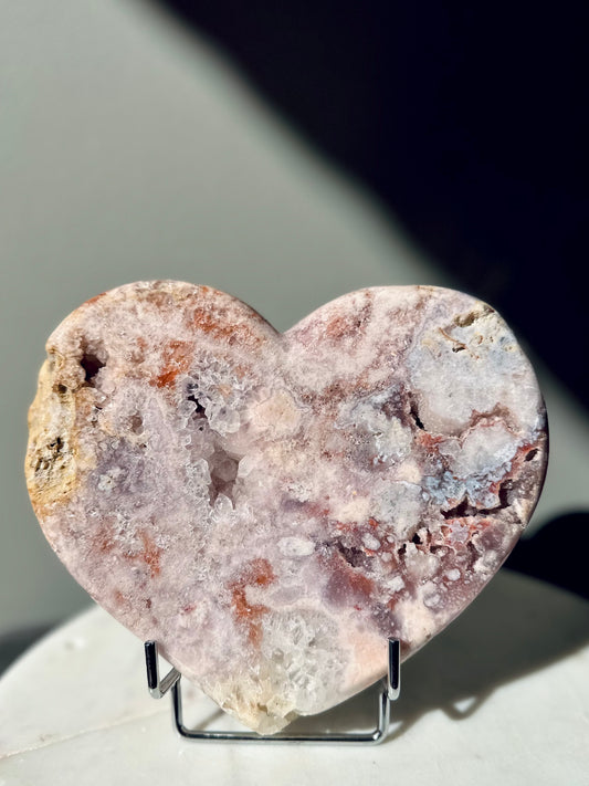 Roze amethist hart - 27003