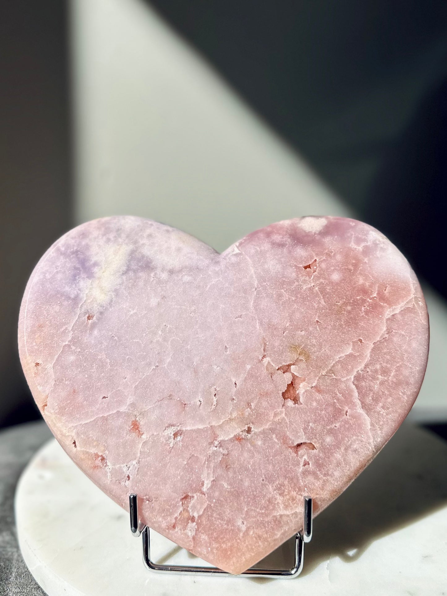 Roze amethist hart - 27005