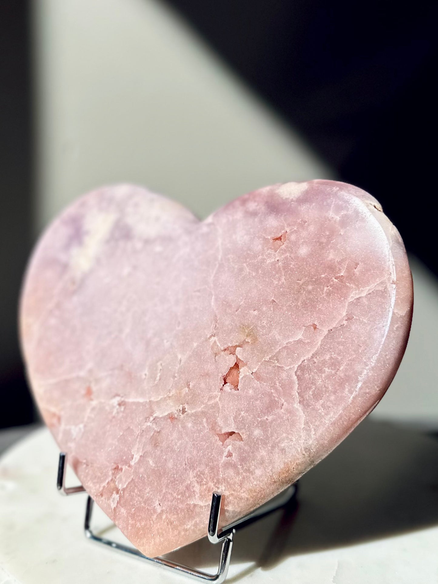 Roze amethist hart - 27005